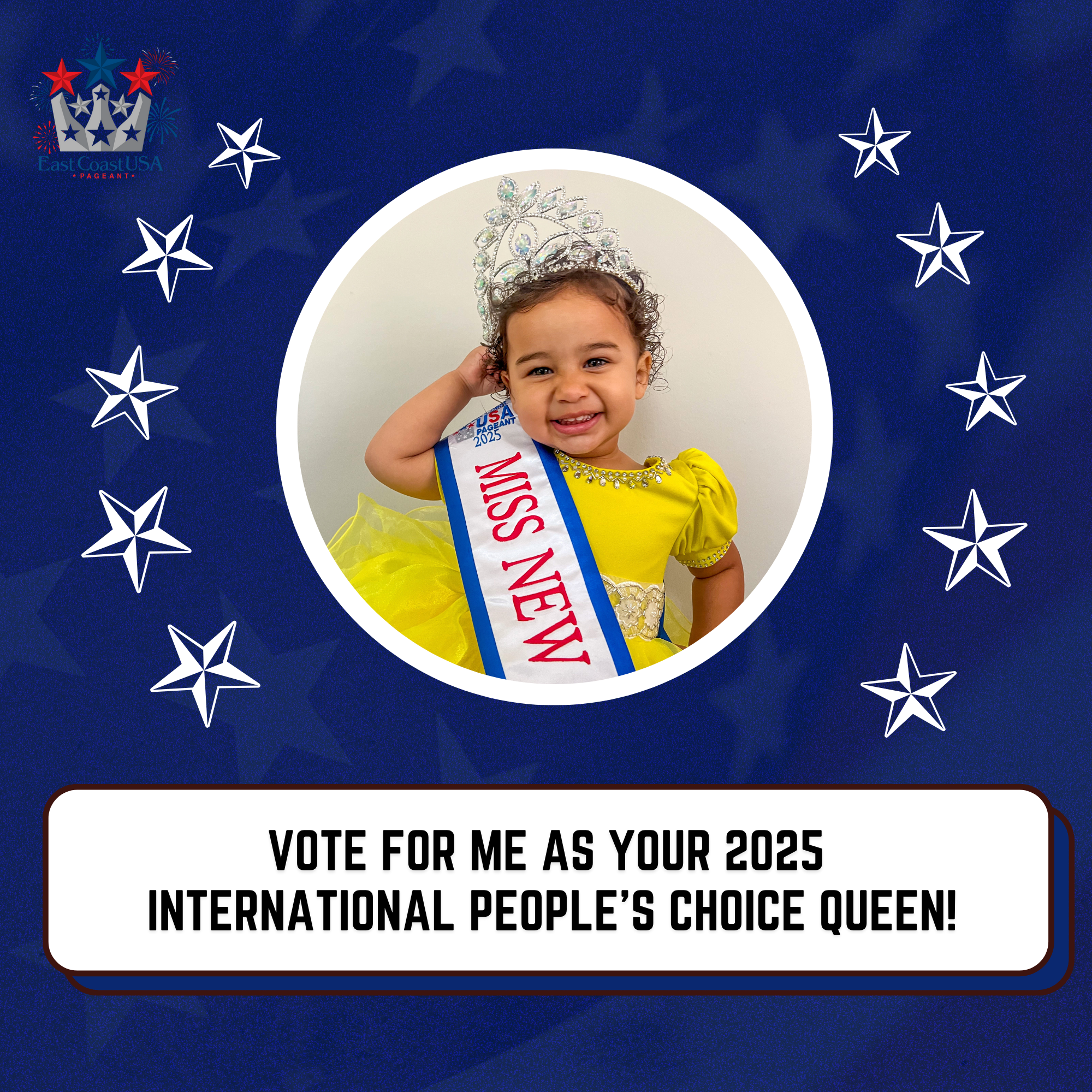 Vote #109 Eliza Grace Dunoff for the 2025 International Finals Pageant People's Choice