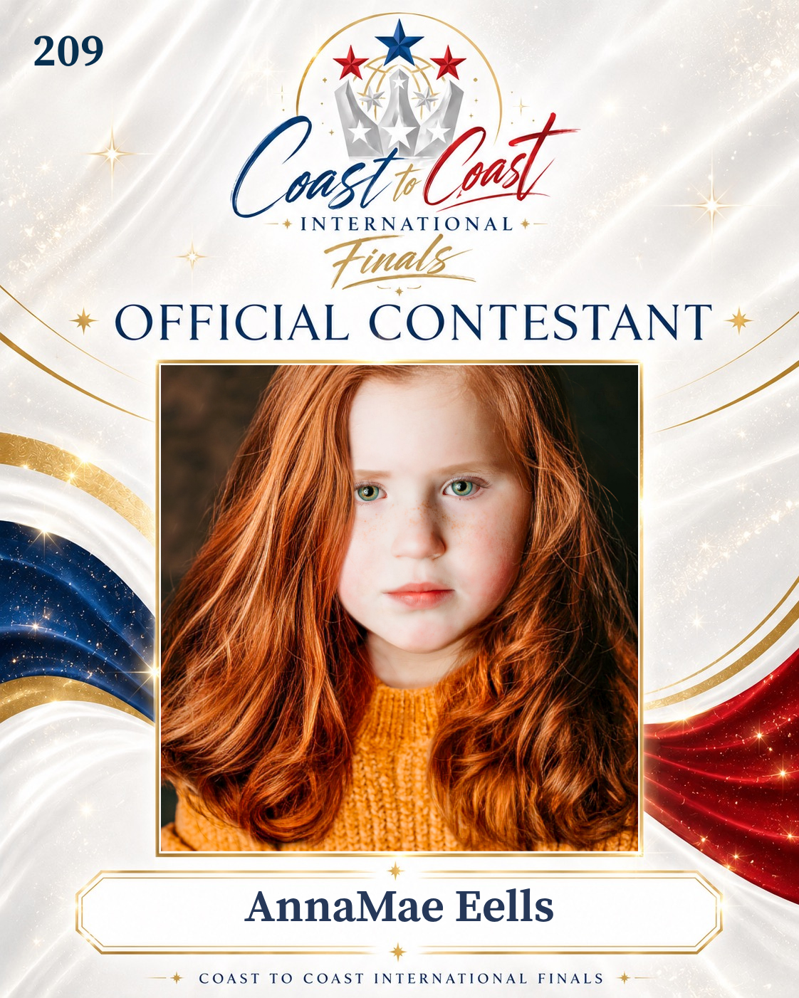 Vote #209 AnnaMae Eells for 2026 International Finals People's Choice!