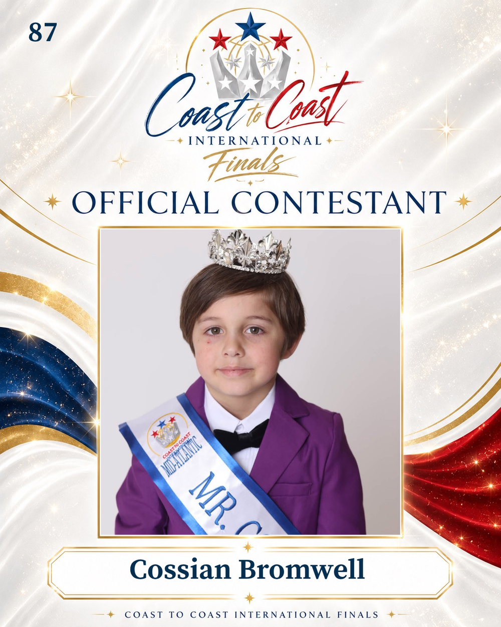Vote #087 Cossian Bromwell for 2026 International Finals People's Choice!