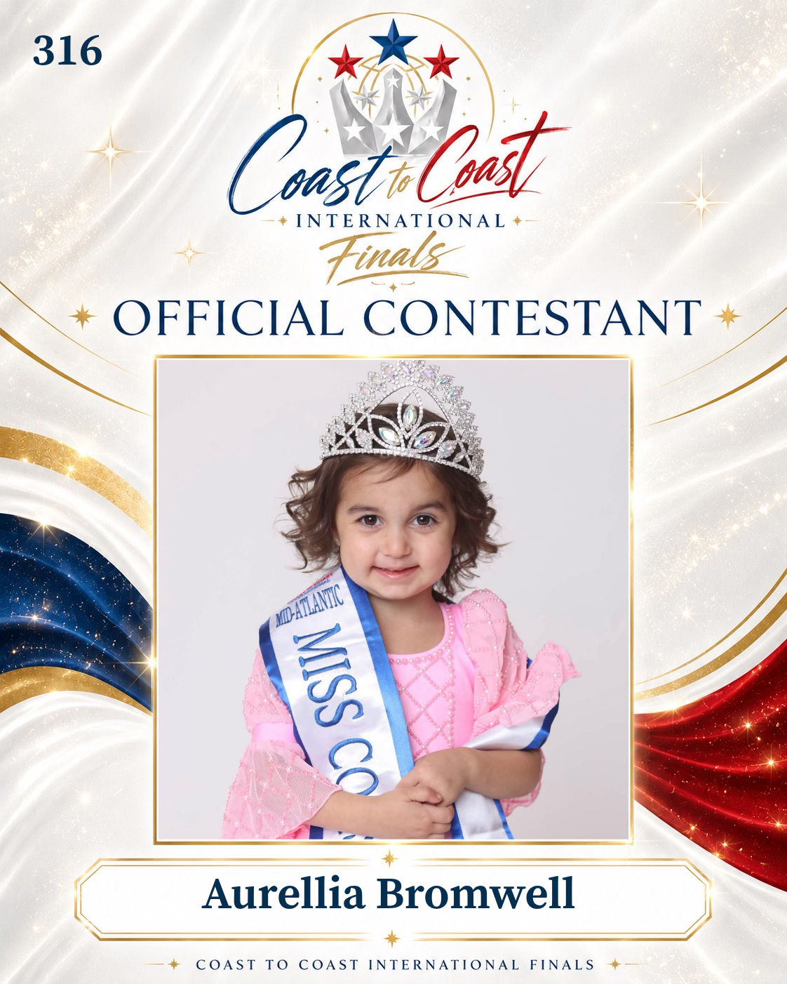Vote #316 Aurellia Bromwell for 2026 International Finals People's Choice!