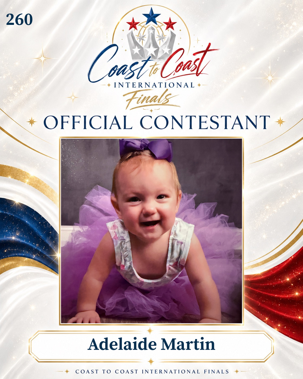 Vote #260 Adelaide Martin for 2026 International Finals People's Choice!