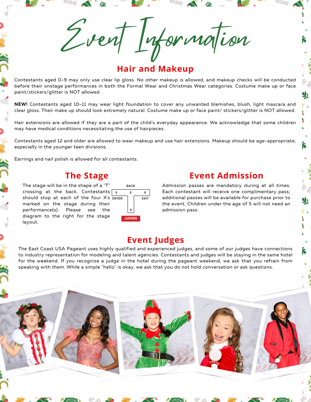 2024 East Coast USA Christmas Spectacular Pageant Registration
