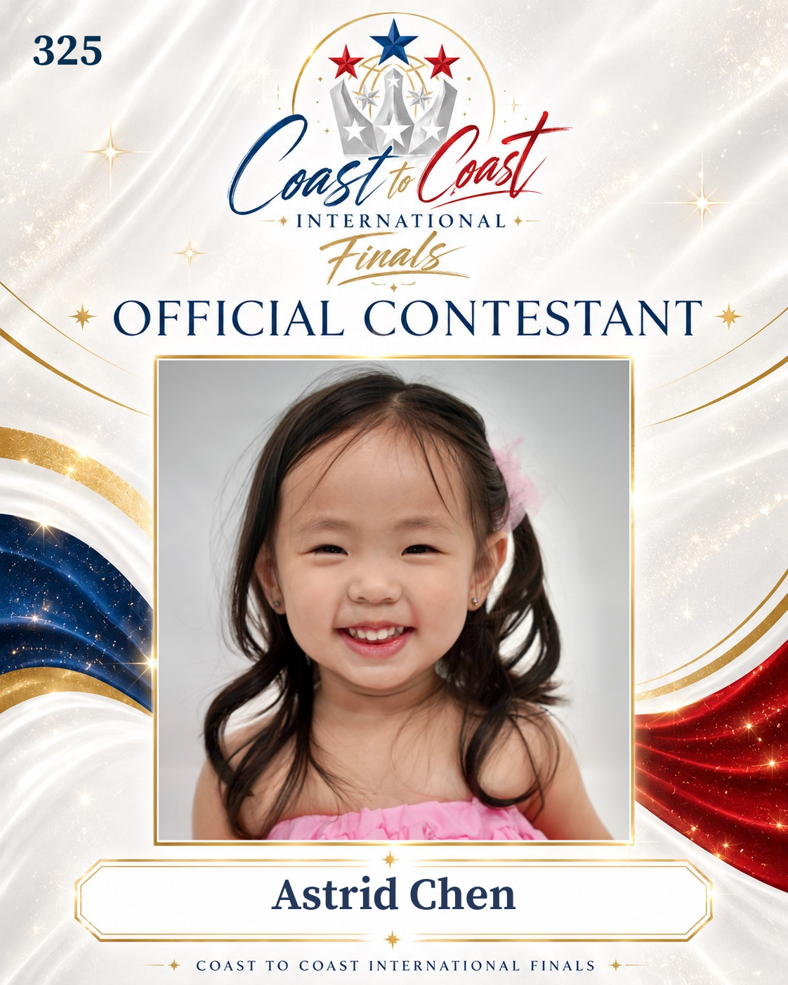 Vote #325 Astrid Chen for 2026 International Finals People's Choice!