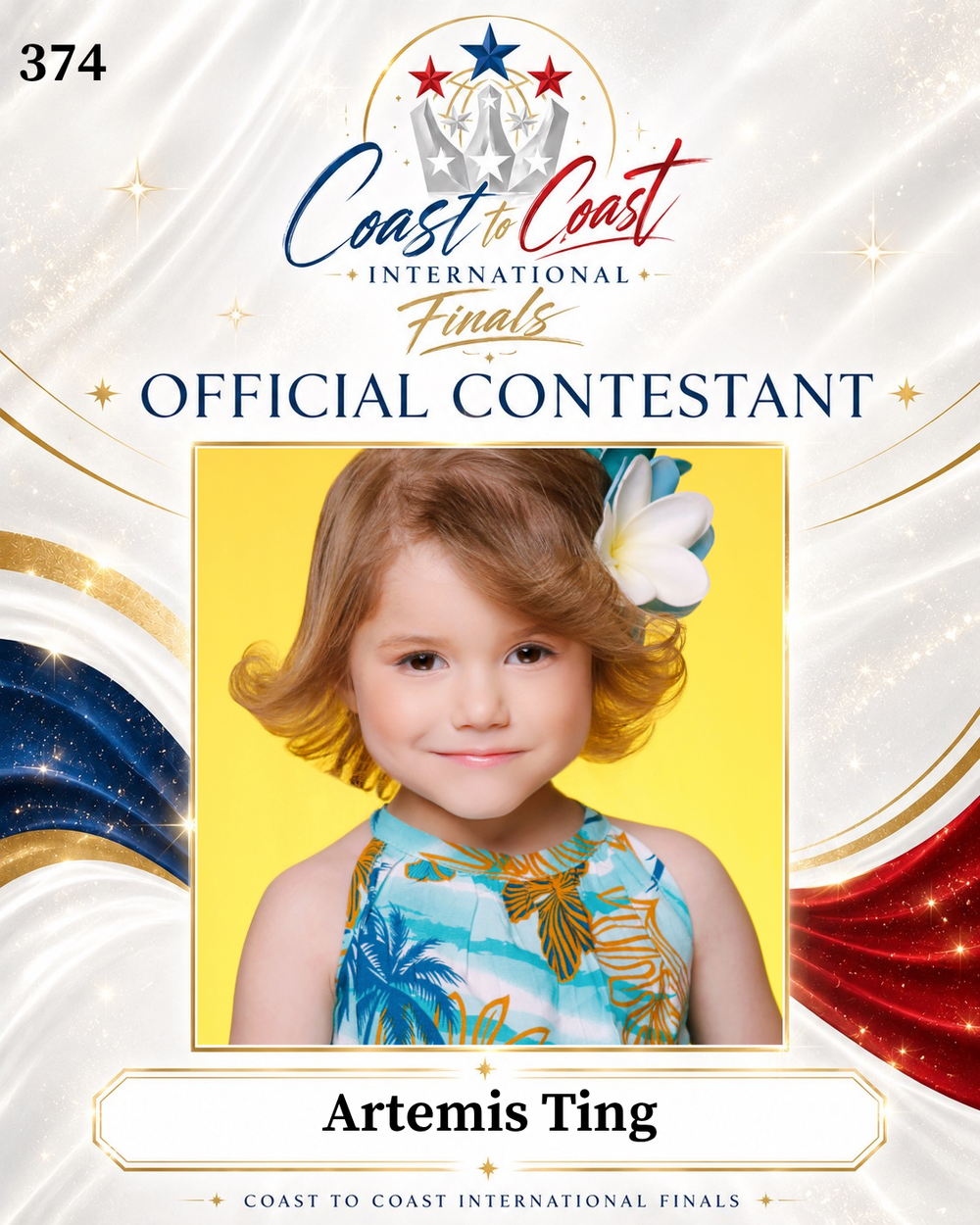 Vote #374 Artemis Ting for 2026 International Finals People's Choice!