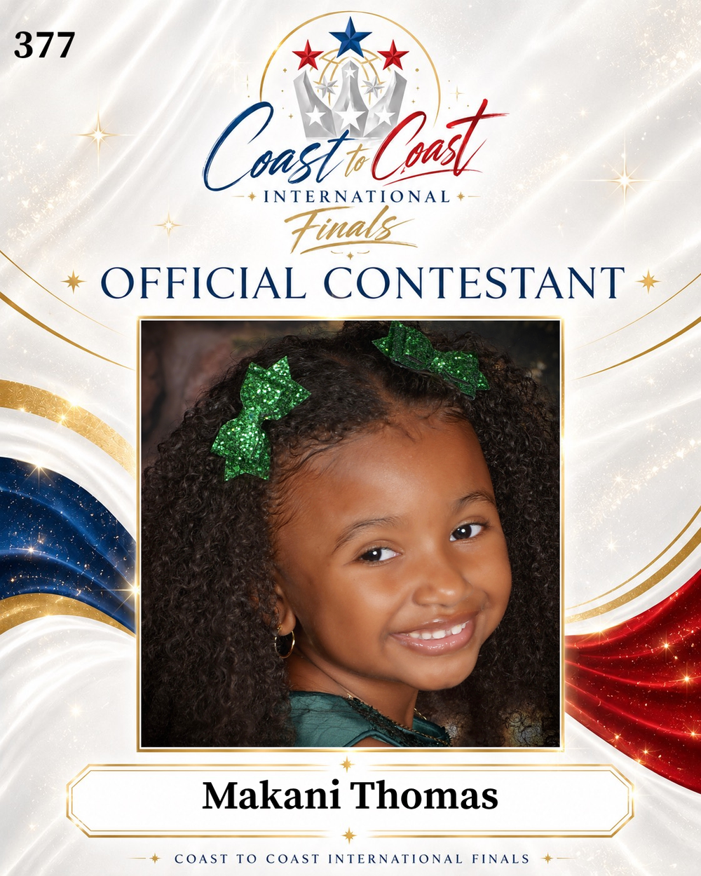 Vote #377 Makani Thomas for 2026 International Finals People's Choice!