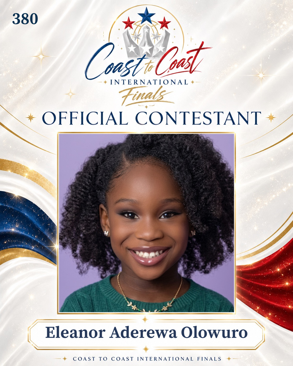 Vote #380 Eleanor Aderewa Olowuro for 2026 International Finals People's Choice!