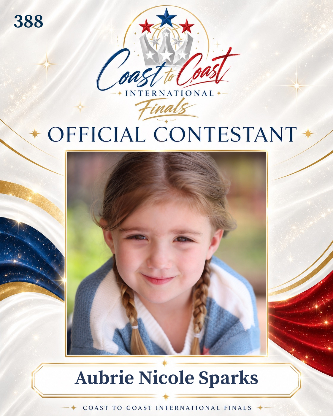 Vote #388 Aubrie Nicole Sparks for 2026 International Finals People's Choice!