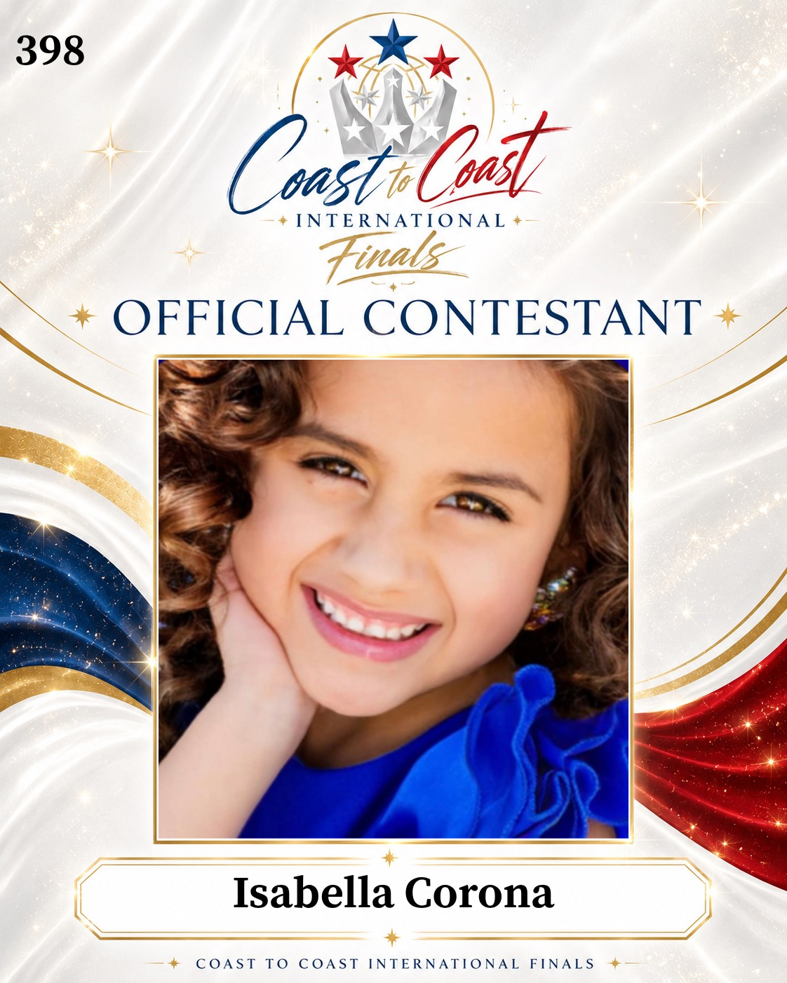 Vote #398 Isabella Corona for 2026 International Finals People's Choice!