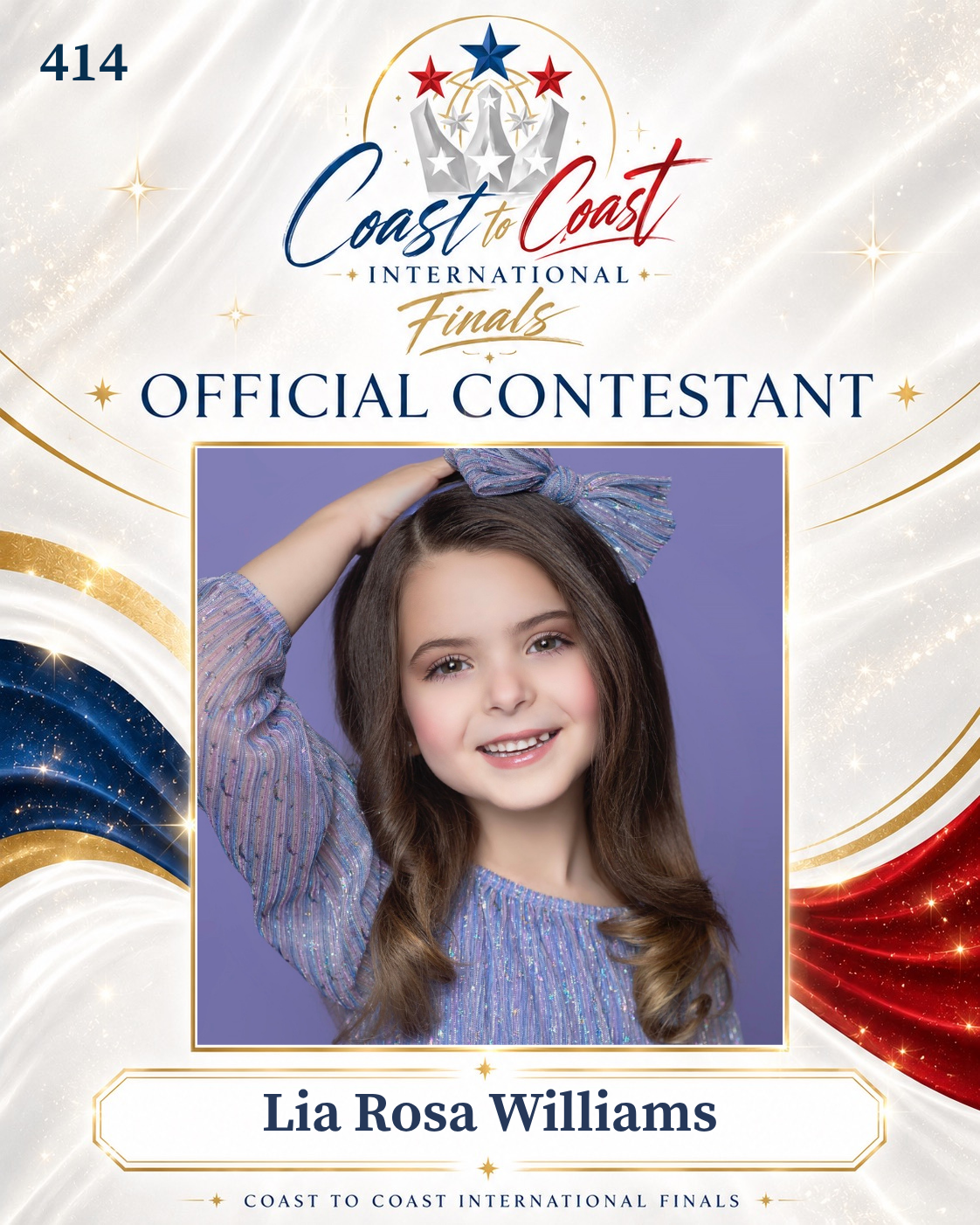 Vote #414 Lia Rosa Williams for 2026 International Finals People's Choice!