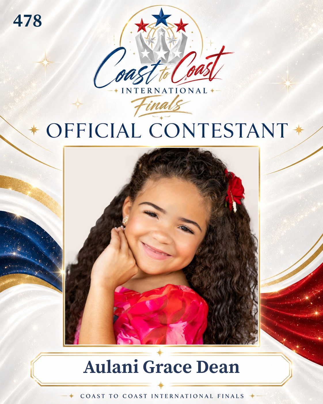 Vote #478 Aulani Grace Dean for 2026 International Finals People's Choice!