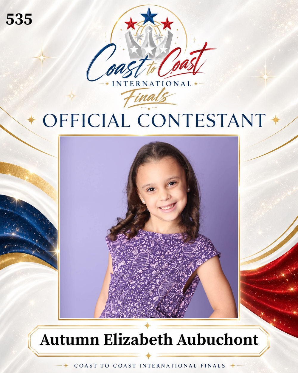 Vote #535 Autumn Elizabeth Aubuchont for 2026 International Finals People's Choice!