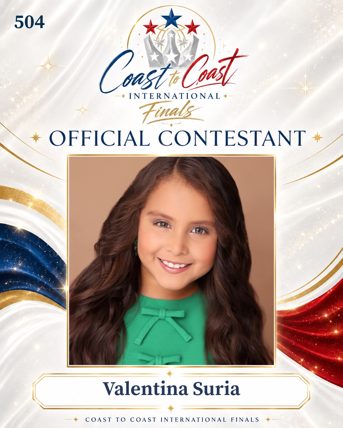 Vote #504 Valentina suria for 2026 International Finals People's Choice!