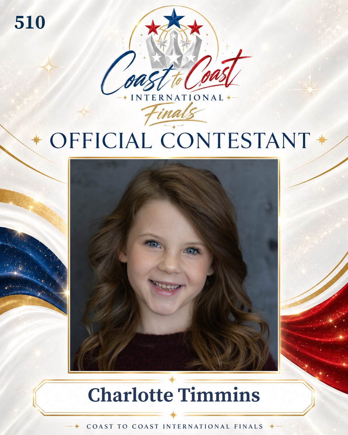Vote #510 Charlotte Timmins for 2026 International Finals People's Choice!
