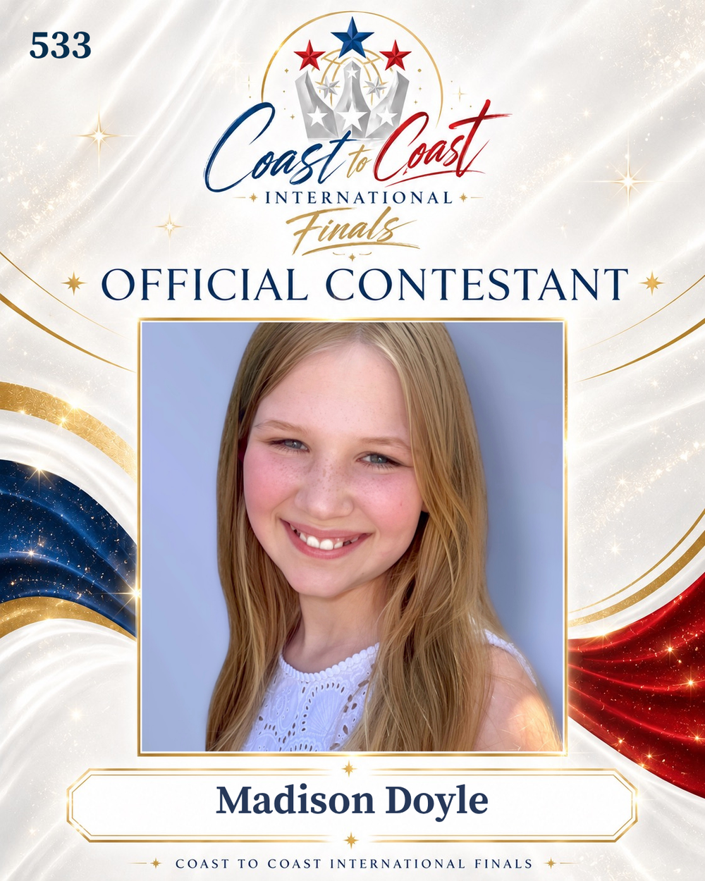 Vote #533 Madison Doyle for 2026 International Finals People's Choice!