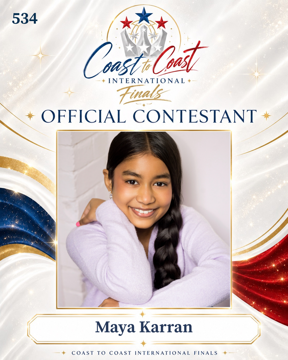 Vote #534 Maya Karran for 2026 International Finals People's Choice!