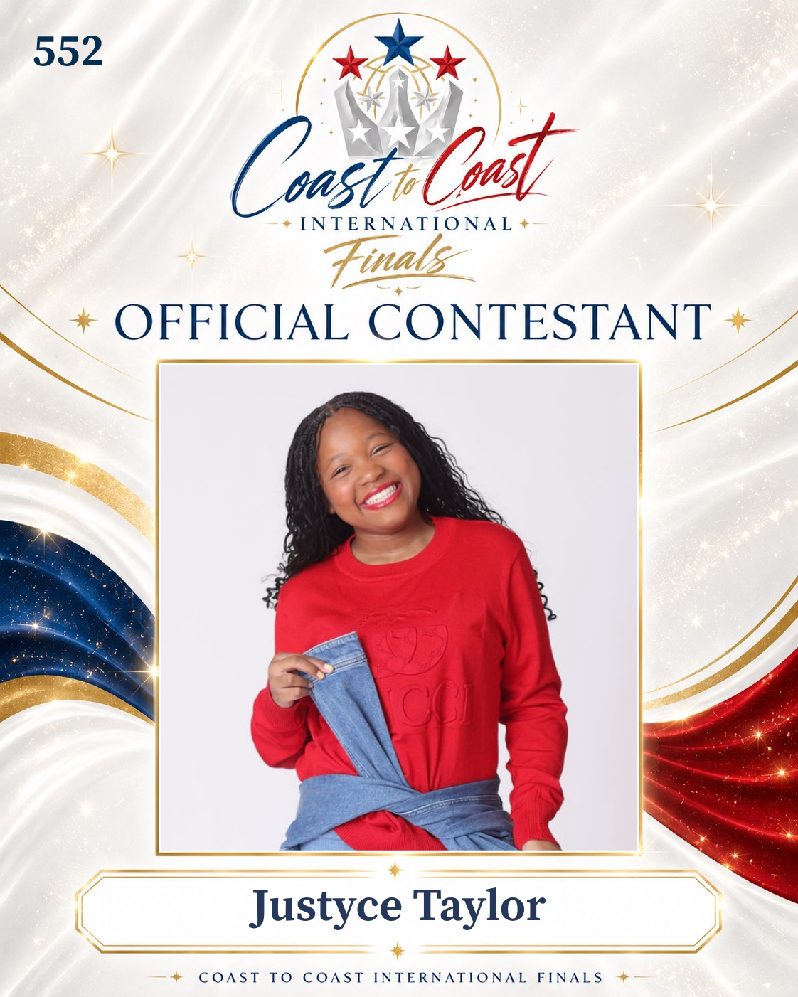 Vote #580 Justyce Taylor for 2026 International Finals People's Choice!