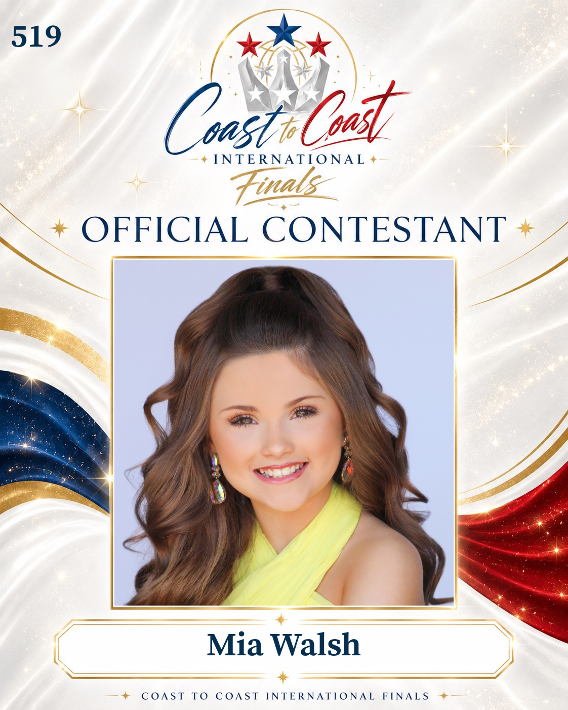 Vote #519 Mia Walsh for 2026 International Finals People's Choice!