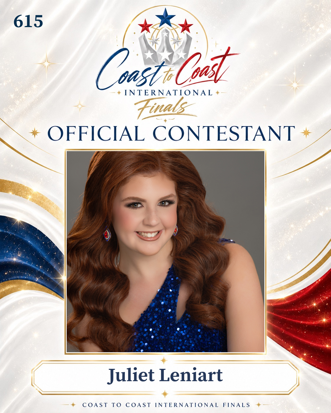 Vote #615 Juliet Leniart for 2026 International Finals People's Choice!