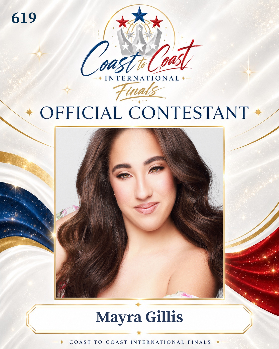 Vote #619 Mayra Gillis for 2026 International Finals People's Choice!
