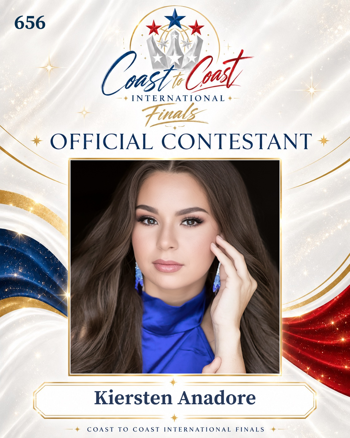 Vote #656 Kiersten Anadore for 2026 International Finals People's Choice!