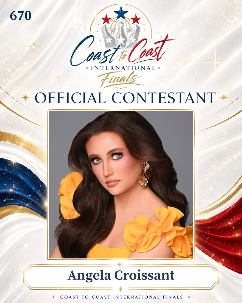 Vote #670 Angela Croissant for 2026 International Finals People's Choice!