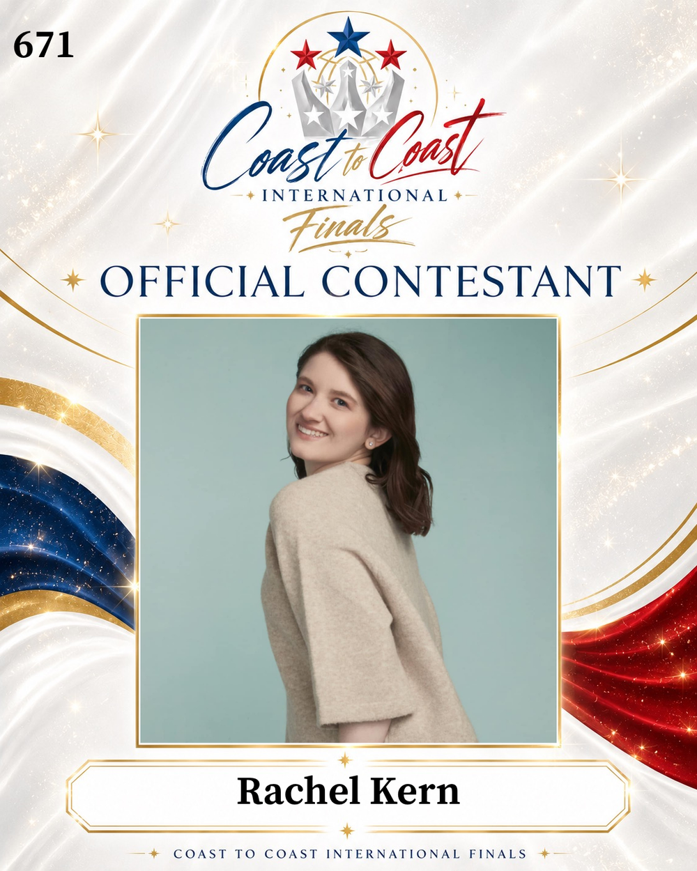 Vote #671 Rachel Kern for 2026 International Finals People's Choice!