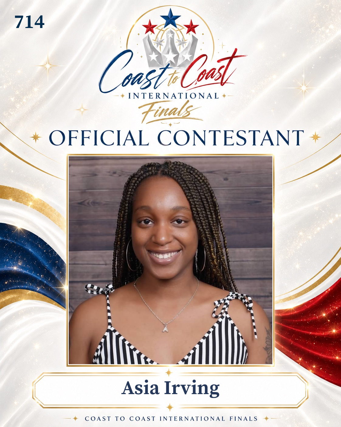 Vote #714 Asia Irving for 2026 International Finals People's Choice!