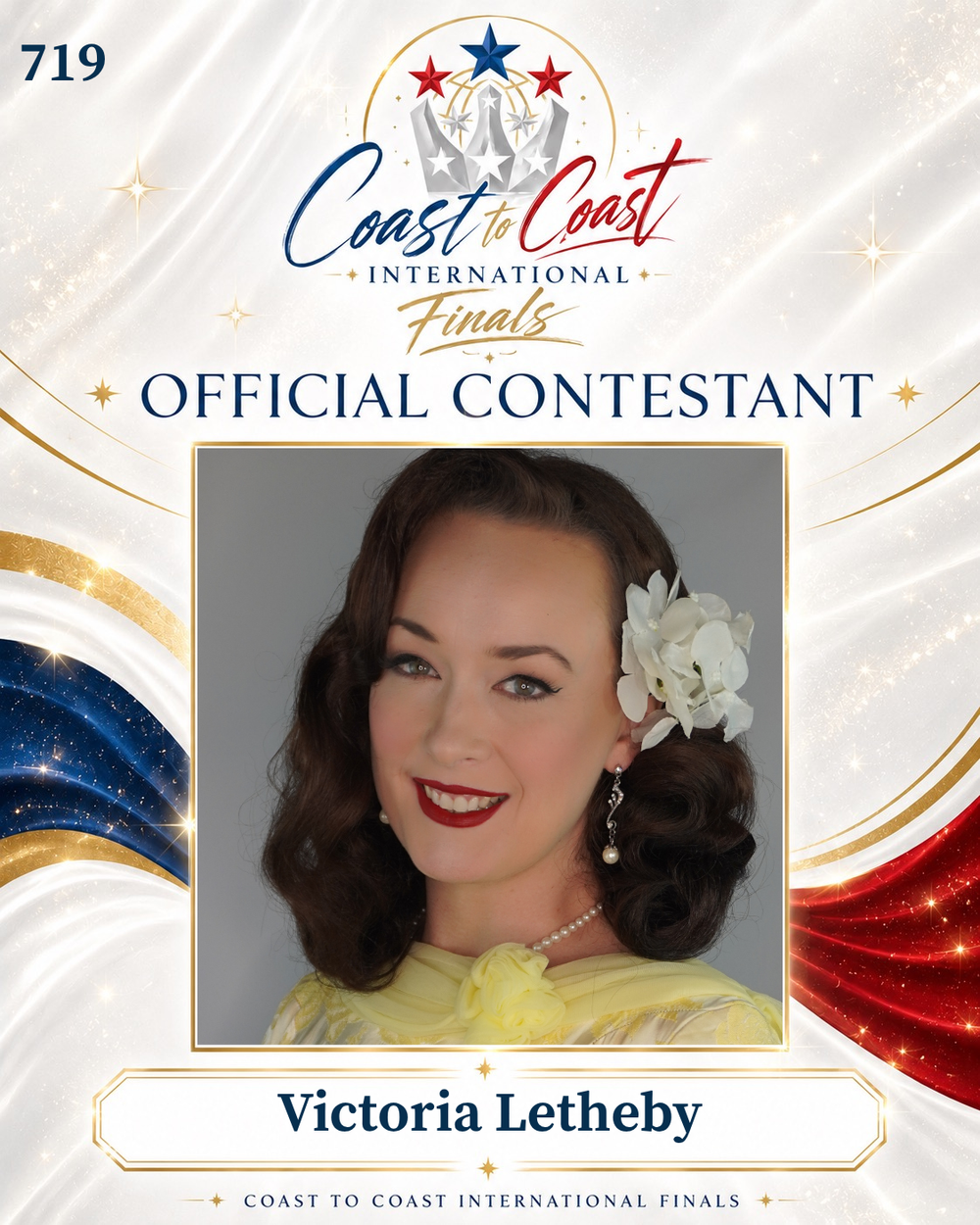 Vote #719 Victoria Katherine Letheby for 2026 International Finals People's Choice!