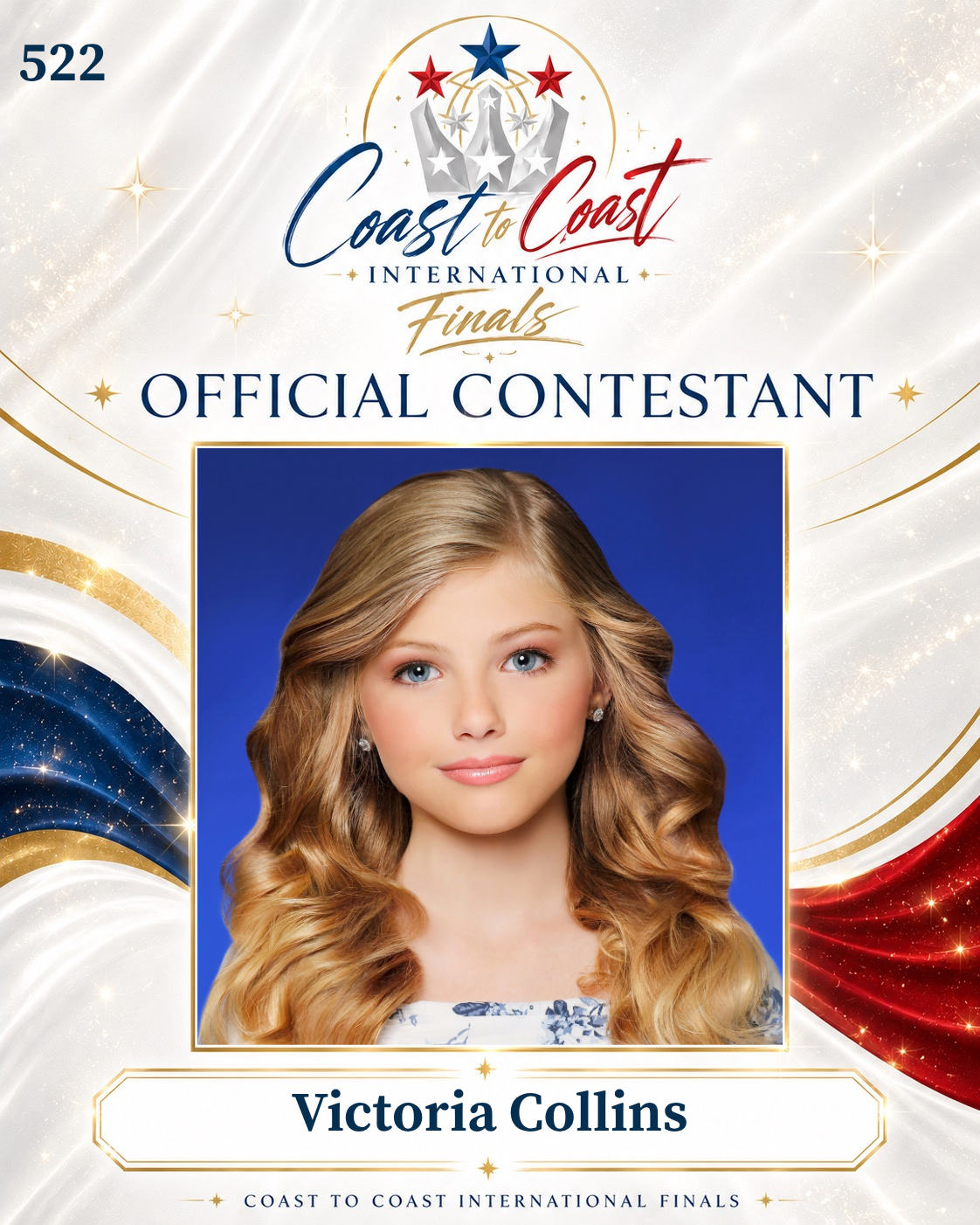 Vote #522 Victoria Collins for 2026 International Finals People's Choice!