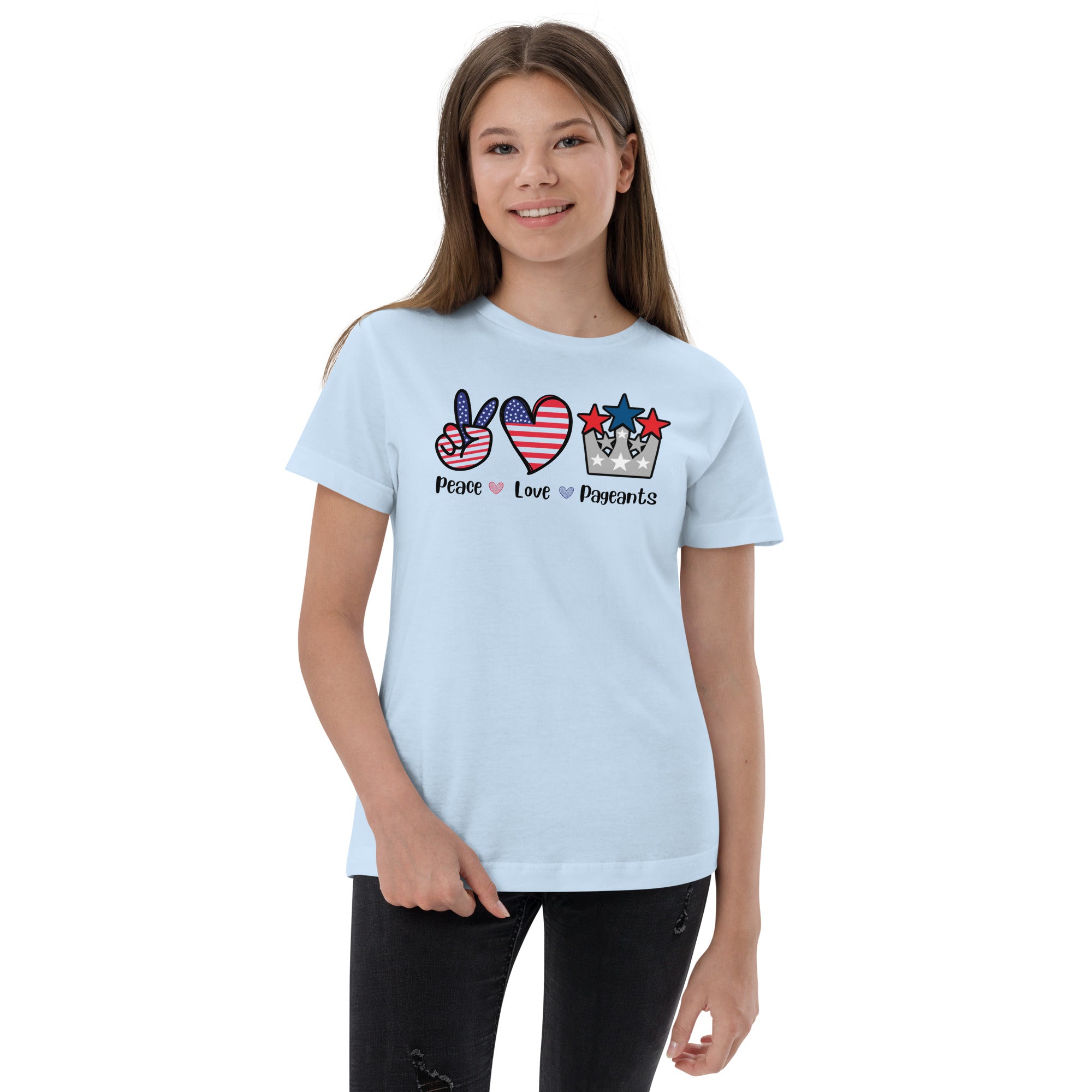 Peace Love Pageants Tee Merch Kids