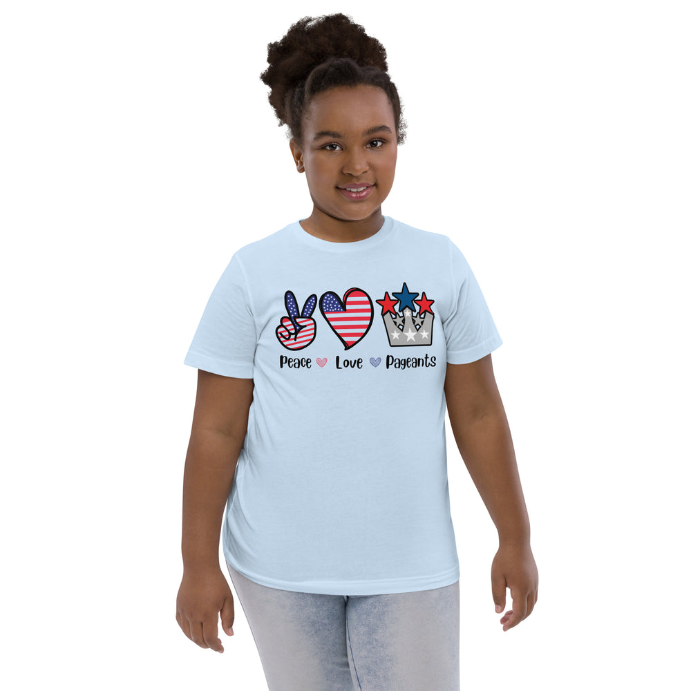 Peace Love Pageants Tee Merch Kids
