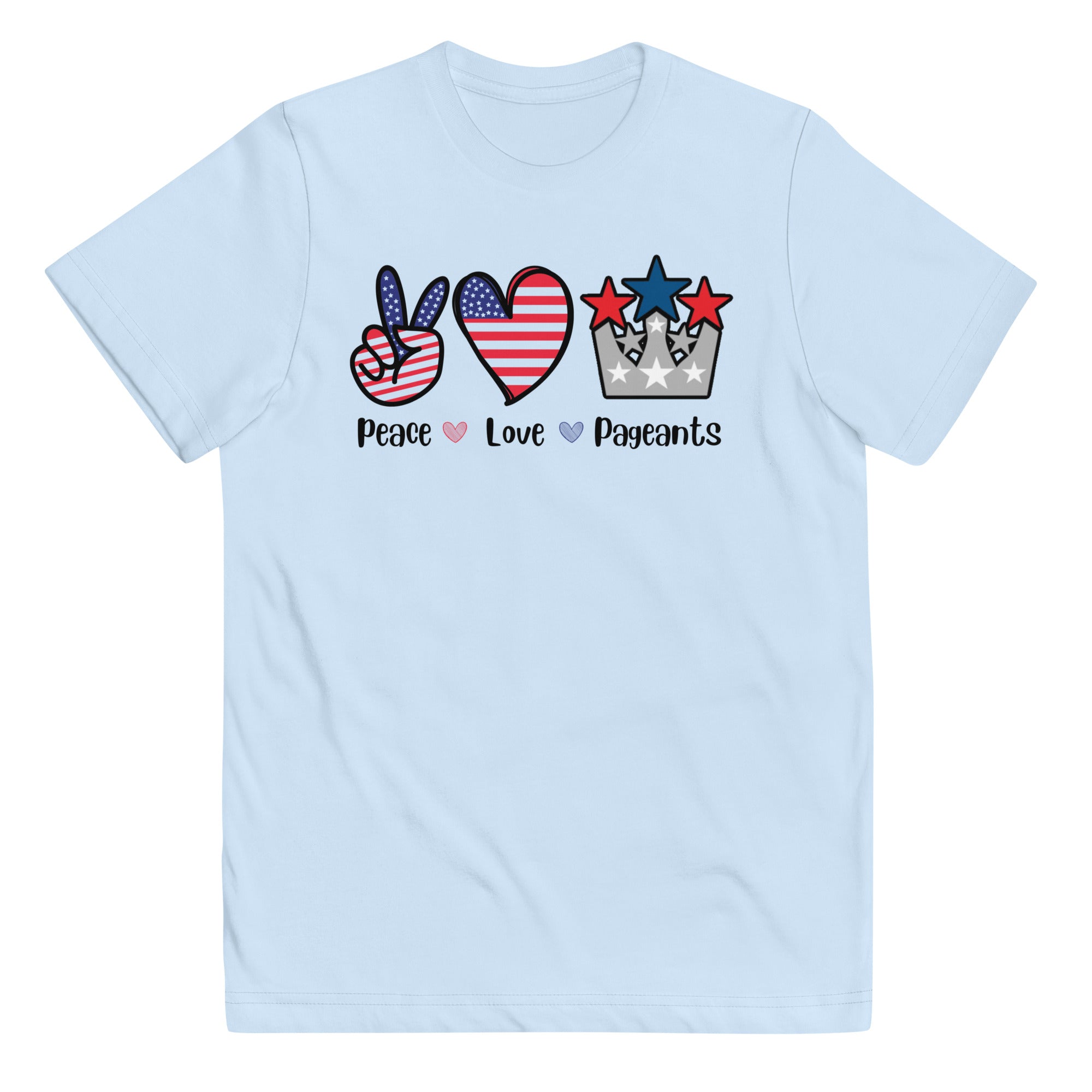 Peace Love Pageants Tee Merch Kids
