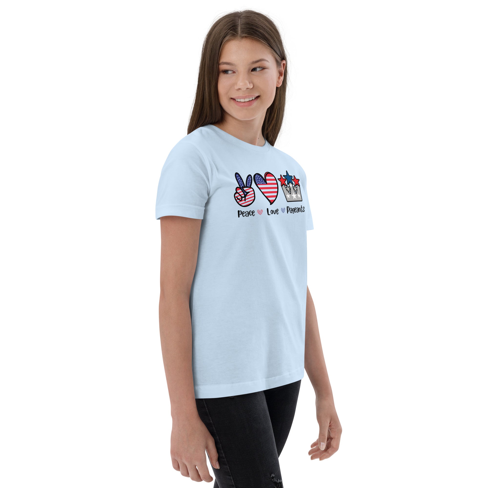 Peace Love Pageants Tee Merch Kids