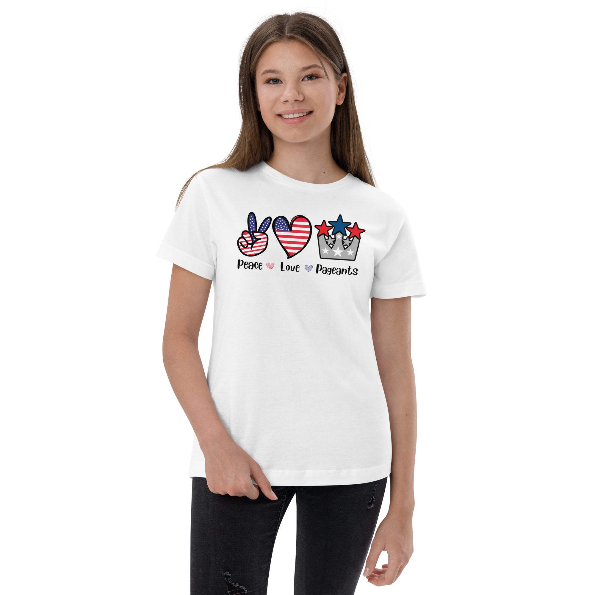 Peace Love Pageants Tee Merch Kids