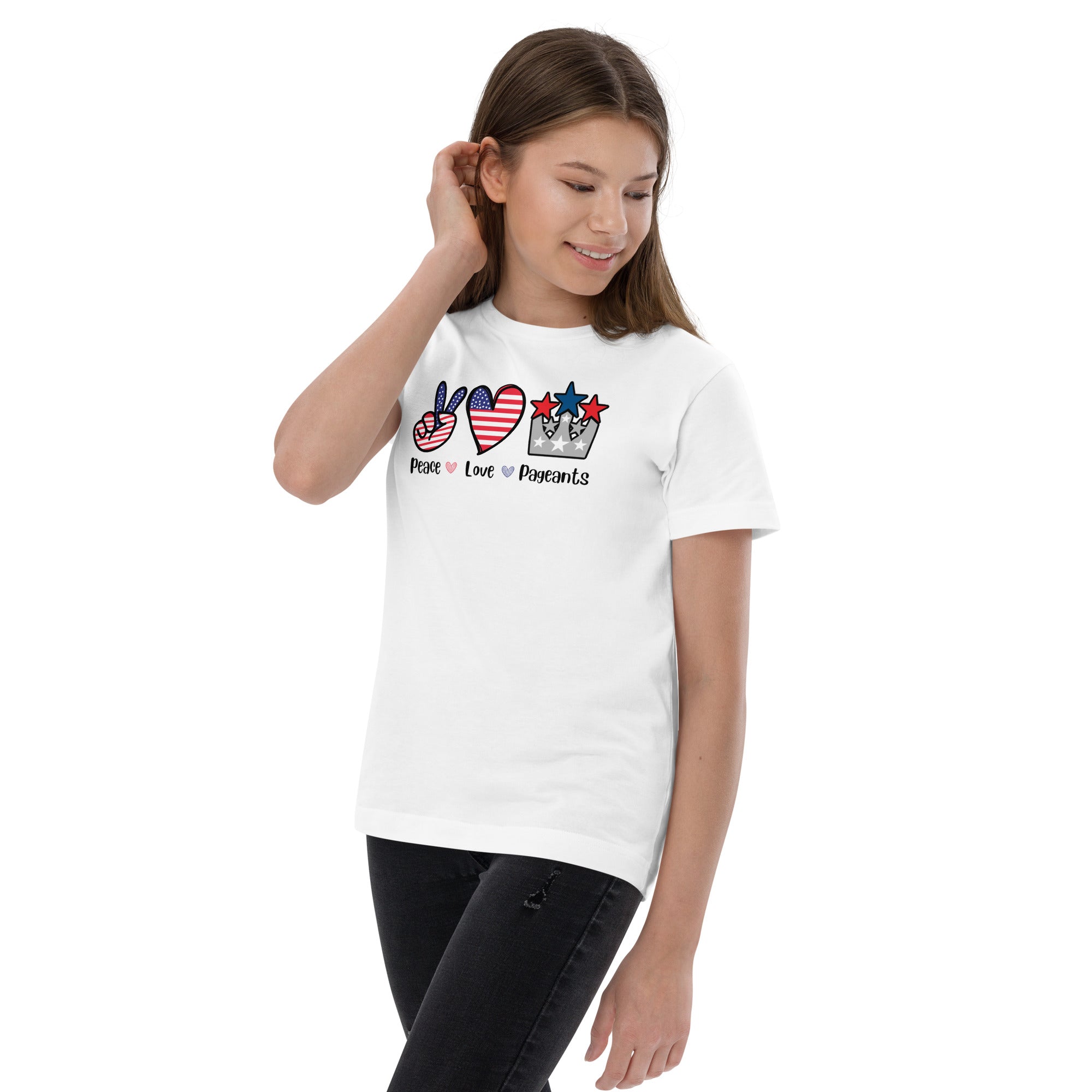 Peace Love Pageants Tee Merch Kids